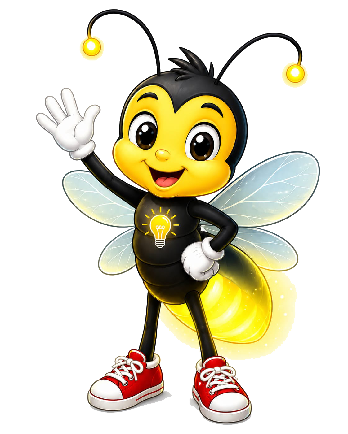 Bright Spark the firefly mascot